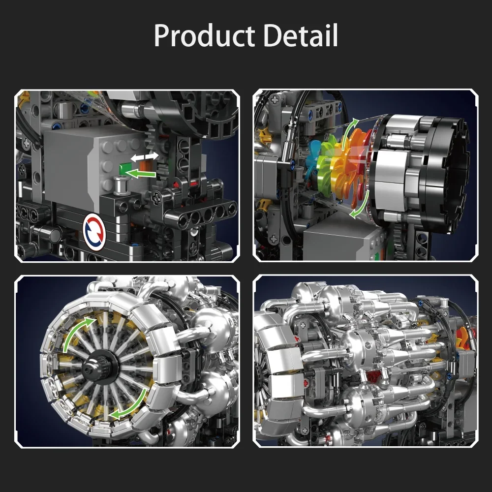 Mould King 10216 Turbojet Engi - Model Kit Engine ulasan dan harga