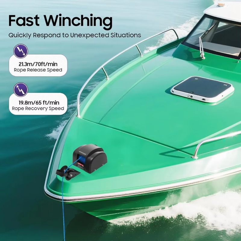12V Electric Anchor Winch AC 4 - Model Kit Yacht ulasan dan harga